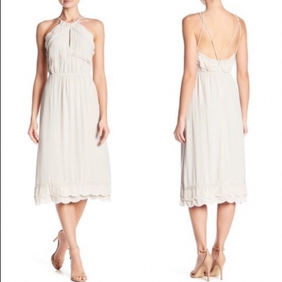 NWT Elliatt Elation Ruffle Dress in Taupe Size Small - Picture 8 of 8